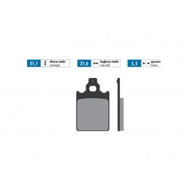 Τακάκια Φρένων 31.8x51.2mm POLINI Για Piaggio